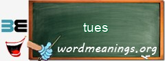 WordMeaning blackboard for tues